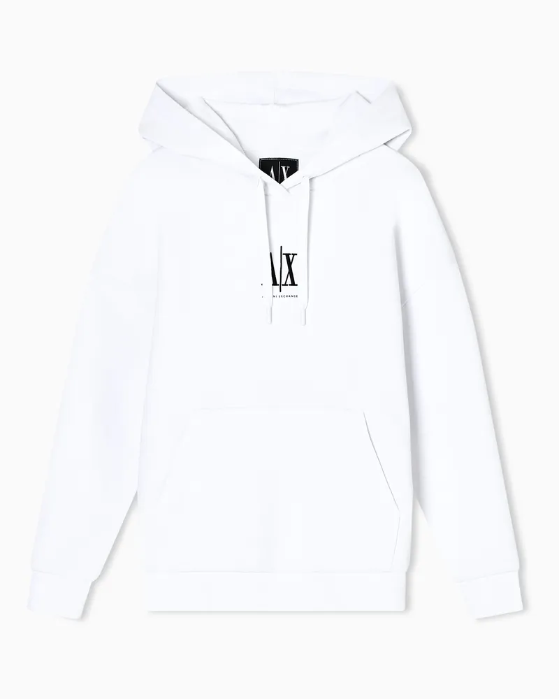 Armani Exchange Kapuzenpullover mit Symbol Weiß