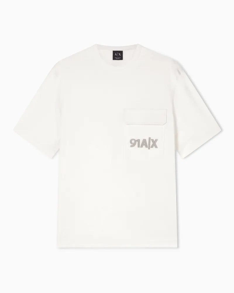 Armani Exchange Regular fit cotton T-shirt Weiß
