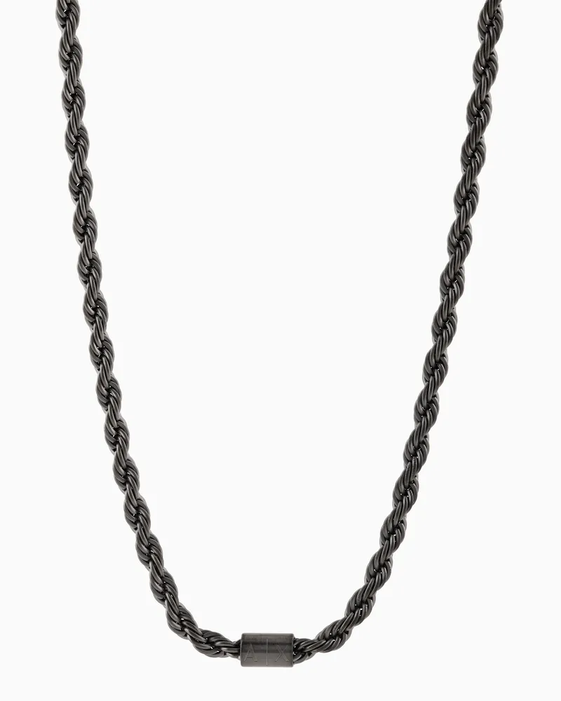 Armani Exchange Gliederkette aus Edelstahl in Anthrazit Mehrfarbig