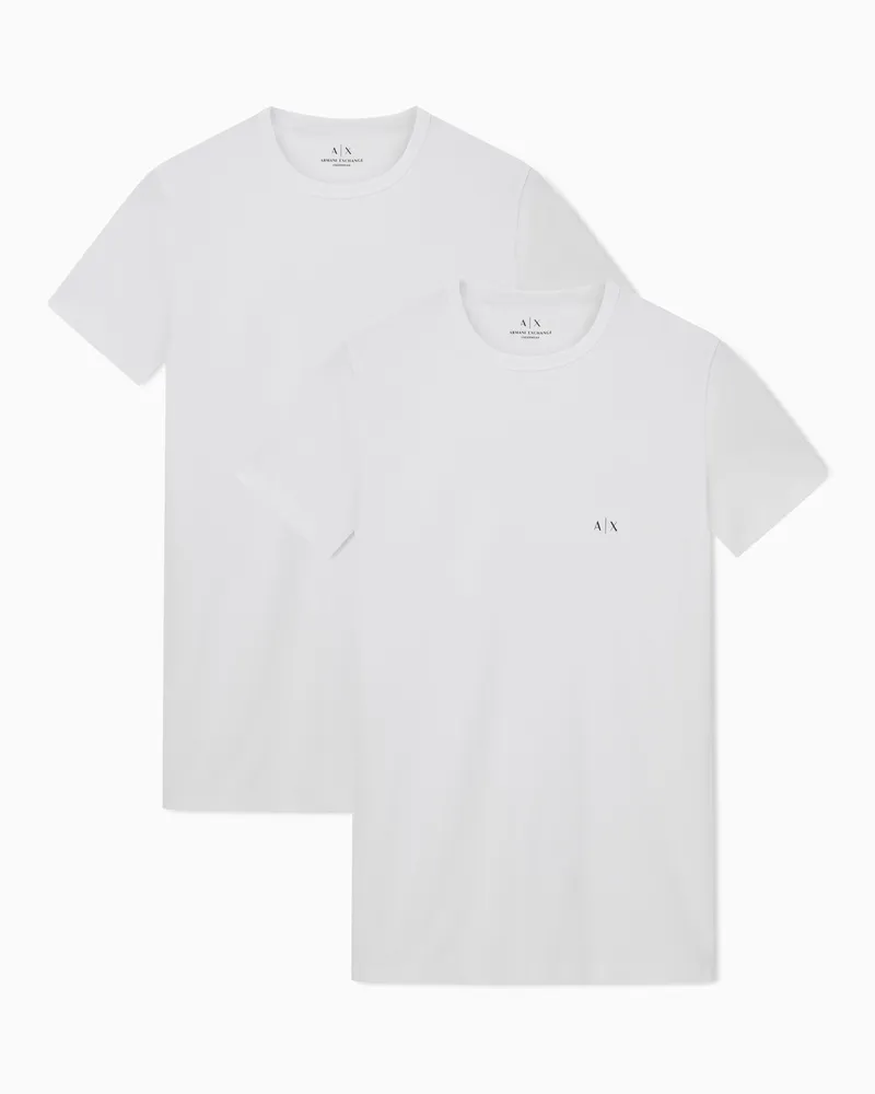 Armani Exchange 2er-Pack Jersey-T-Shirts Weiß