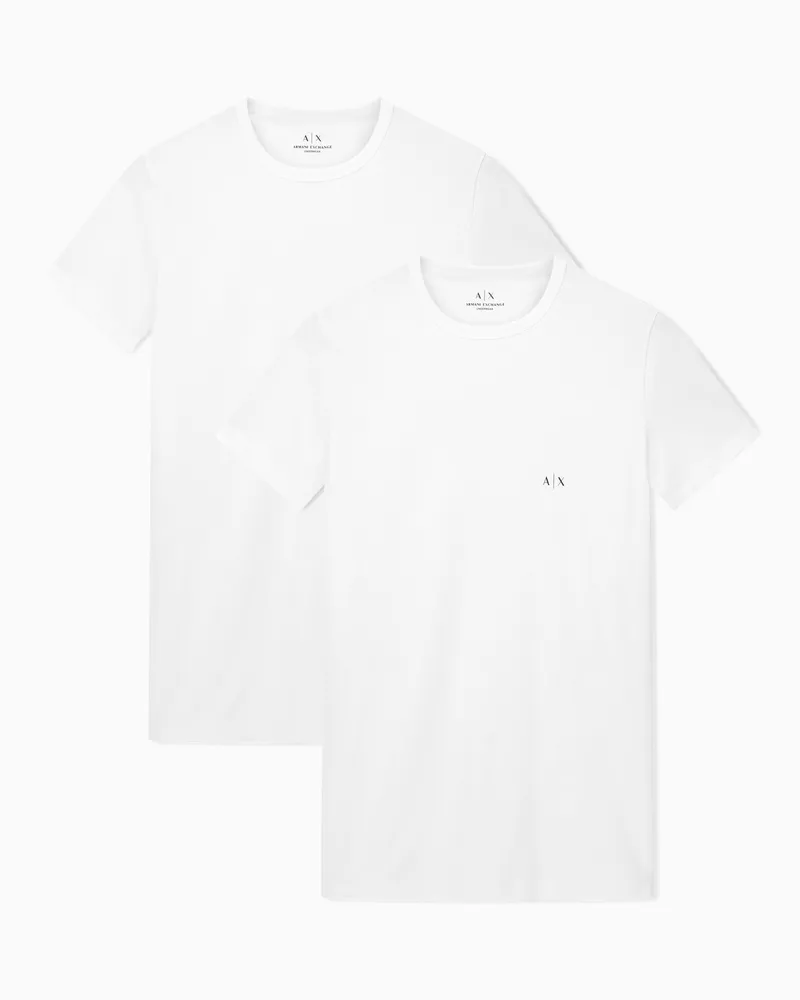 Armani Exchange 2er-Pack Jersey-T-Shirts Weiß