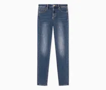 Super Skinny Jeans in mittelblauem Comfort Denim