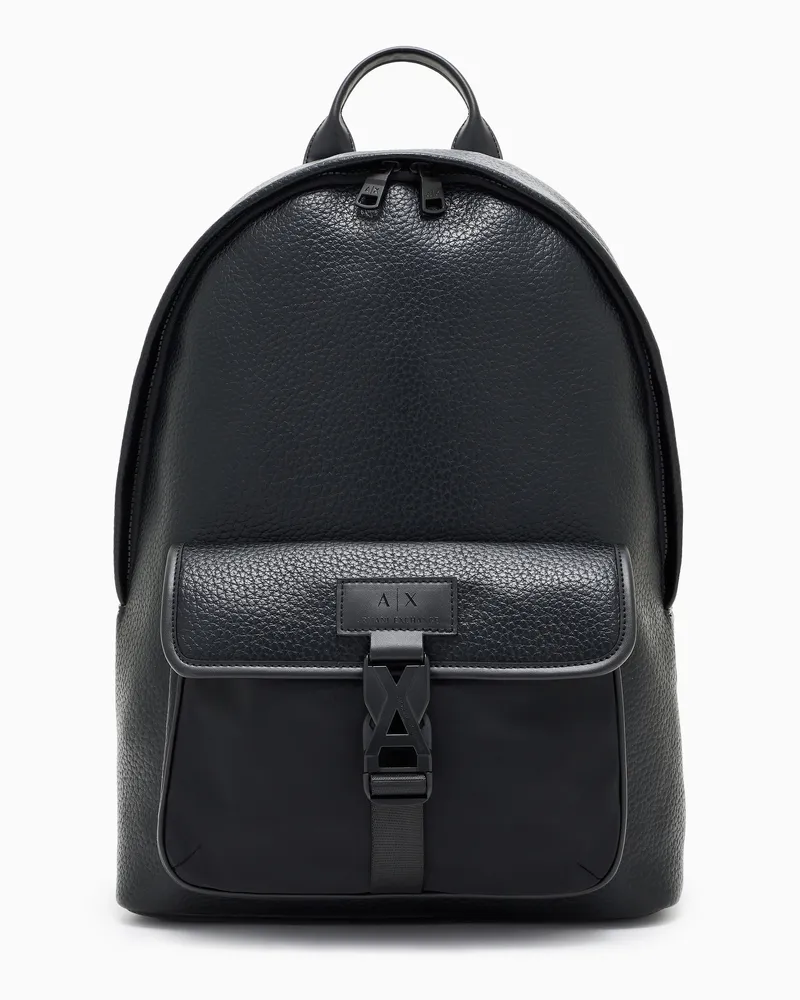 Armani Exchange Rucksack mit Schnalle Schwarz