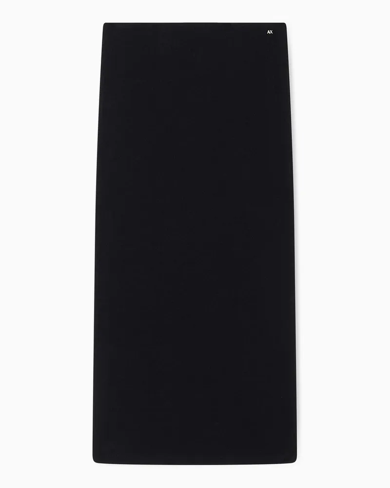 Armani Exchange Langer Ripprock mit Logo Schwarz