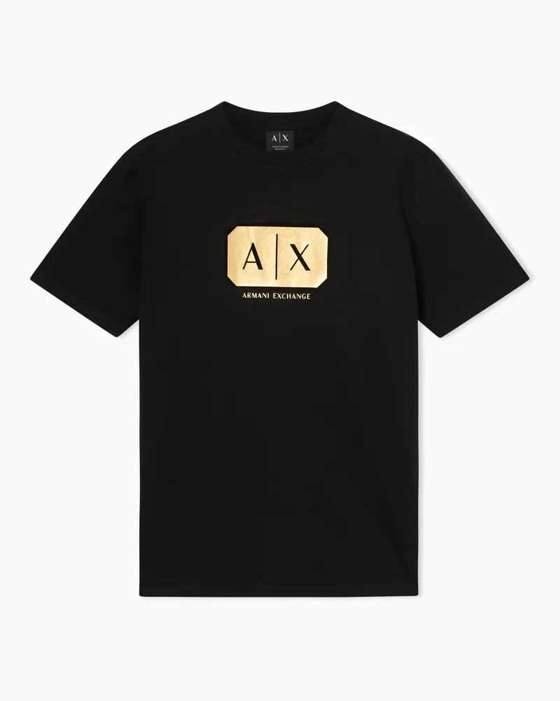 Armani Exchange Regular fit cotton T-shirt Schwarz