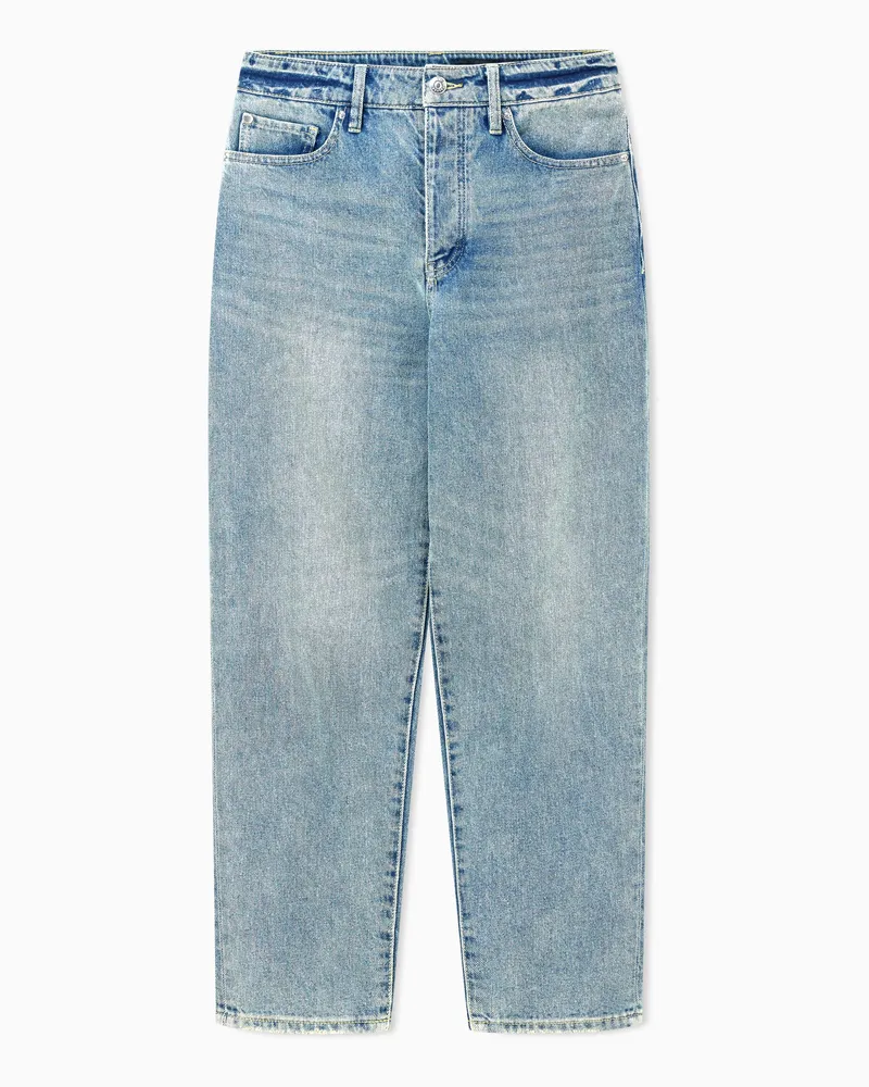 Armani Exchange Tapered Jeans aus robustem, indigoblauem Denim (11,5 oz Blau