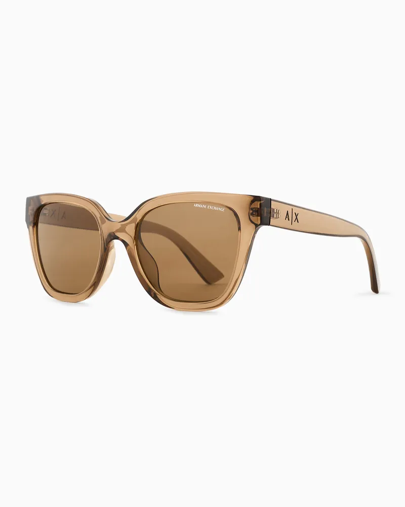 Armani Exchange Damen-Cat-Eye-Sonnenbrille Braun