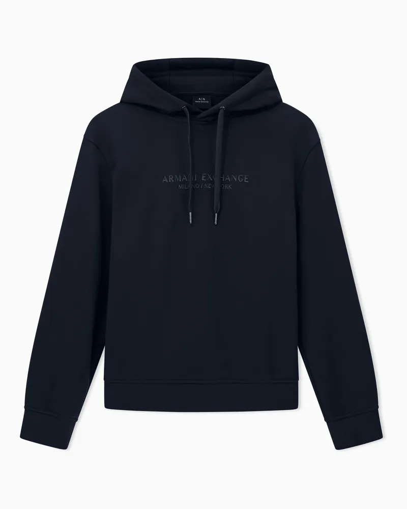 Armani Exchange Basic-Hoodie Marineblau