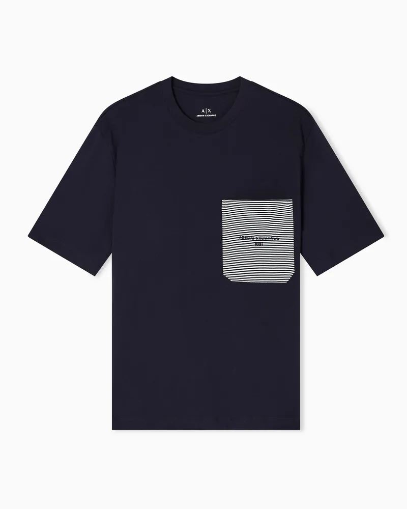 Armani Exchange Regular Fit T-Shirts Marineblau