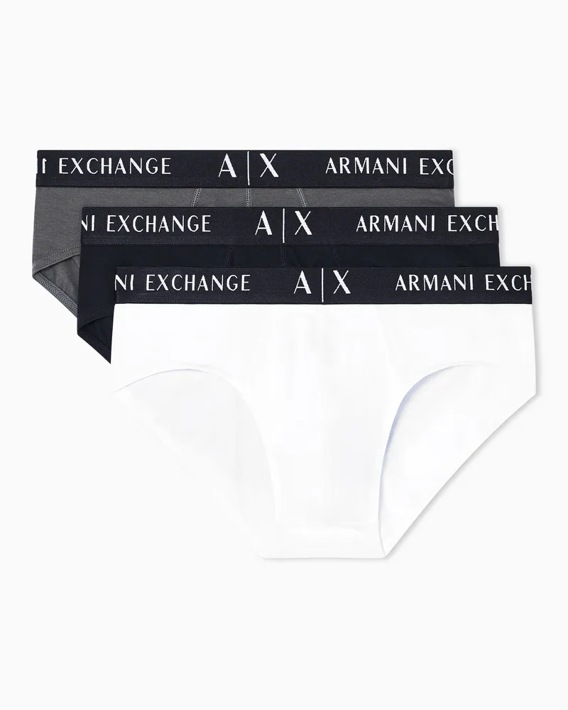 Armani Exchange 3er-Pack Slips aus elastischer Baumwolle Grün