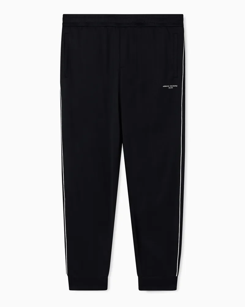 Armani Exchange Jogginghose mit kontrastierender Paspelierung Schwarz