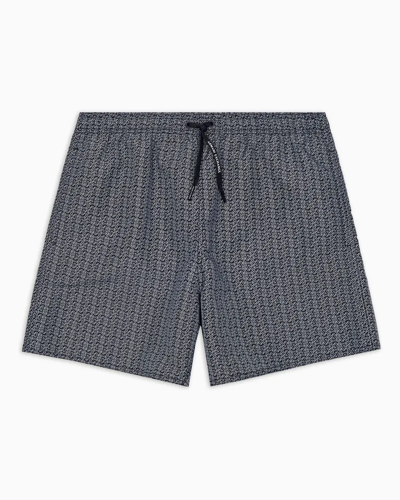 Armani Exchange Gemustertes Boxerkostüm Schwarz