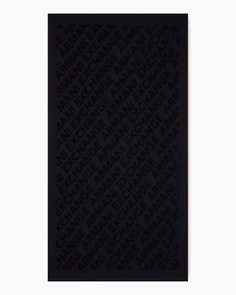 Armani Exchange Strandtuch aus Frottee Marineblau