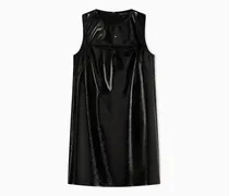 Minikleid aus Vinyl in Wet-Look-Optik