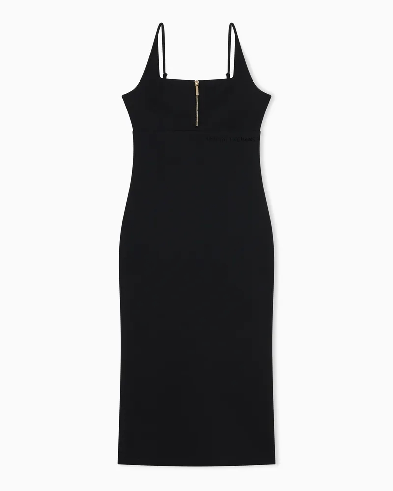 Armani Exchange Midi dress in technical fabric Schwarz