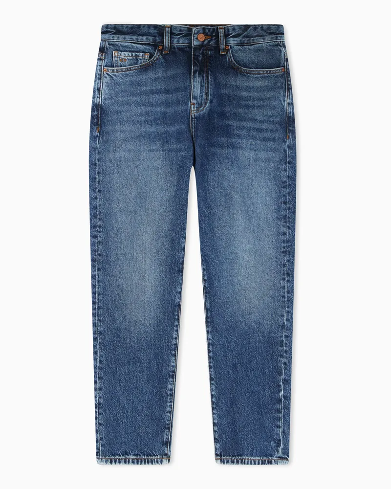 Armani Exchange Boyfriend-Jeans aus dunklem Denim Blau