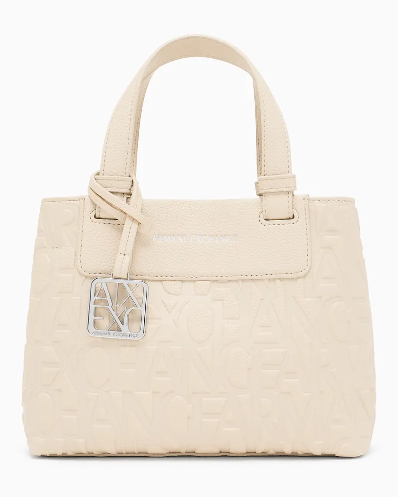 Armani Exchange Tote Bag mit Allover-Logo-Motiv Beige