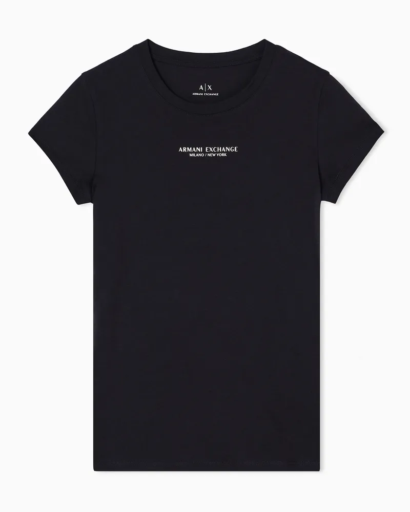 Armani Exchange Slim Fit T-Shirts Schwarz