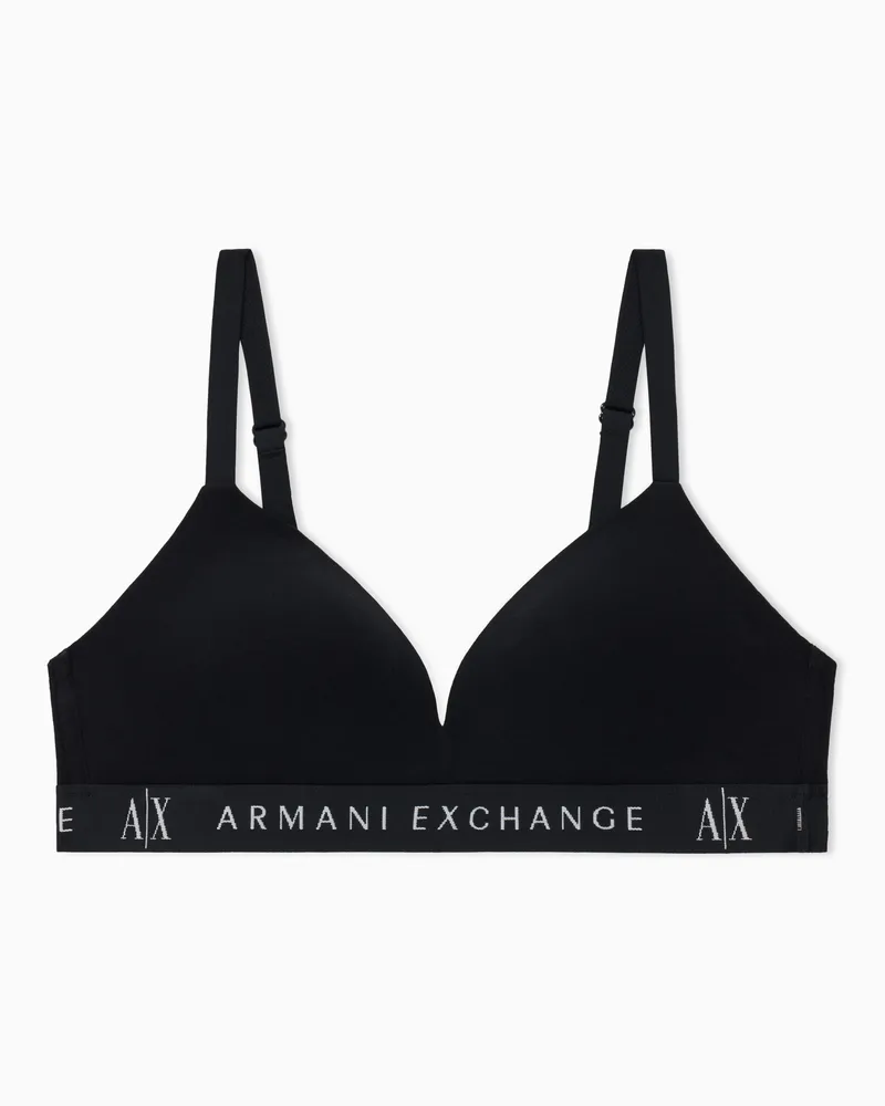 Armani Exchange Gepolsterter Bralette-BH Schwarz