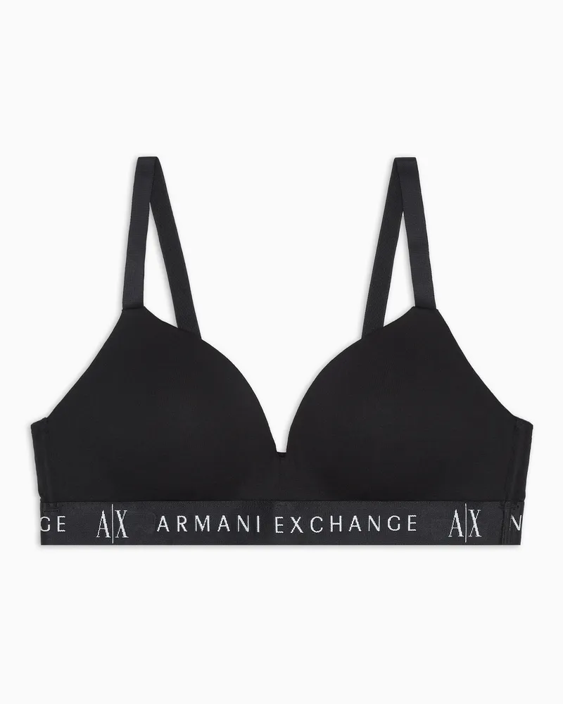 Armani Exchange Gepolsterter Bralette-BH Schwarz
