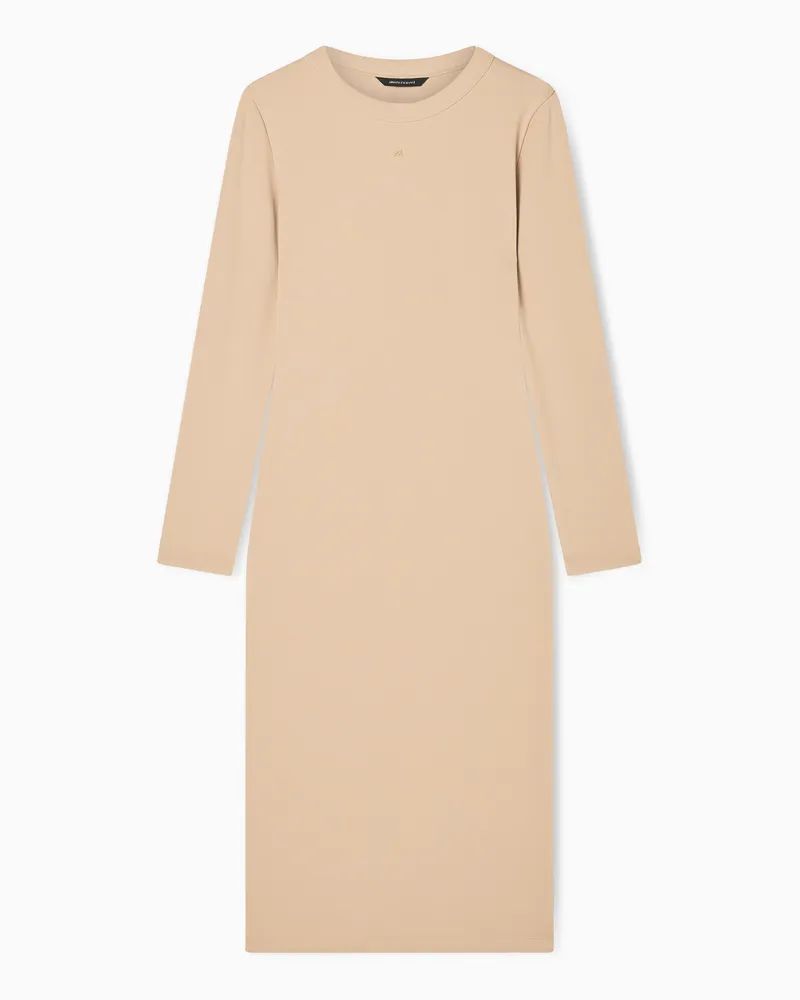 Armani Exchange Midi dress in technical fabric Beige