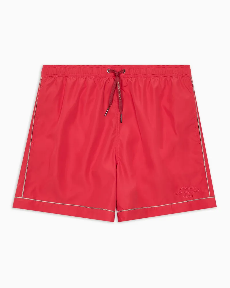 Armani Exchange Boxerkostüm mit kontrastierenden Profilen Rot