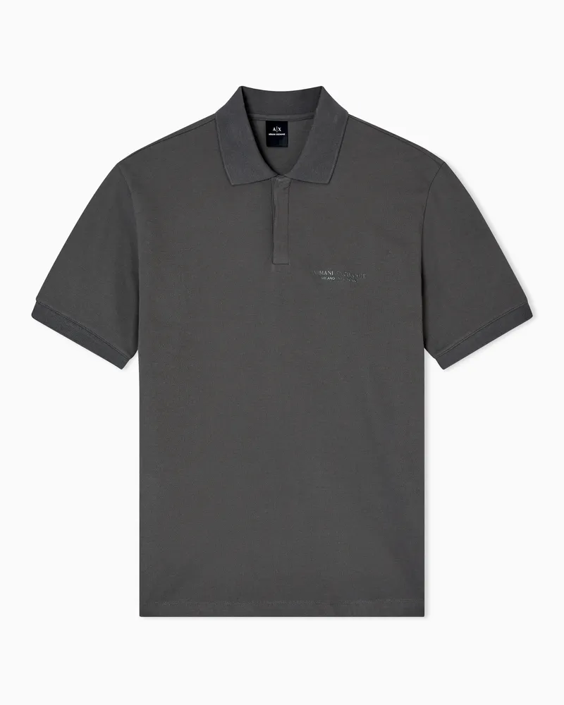 Armani Exchange Poloshirt im Regular Fit mit Ton-in-Ton-Logo Grün