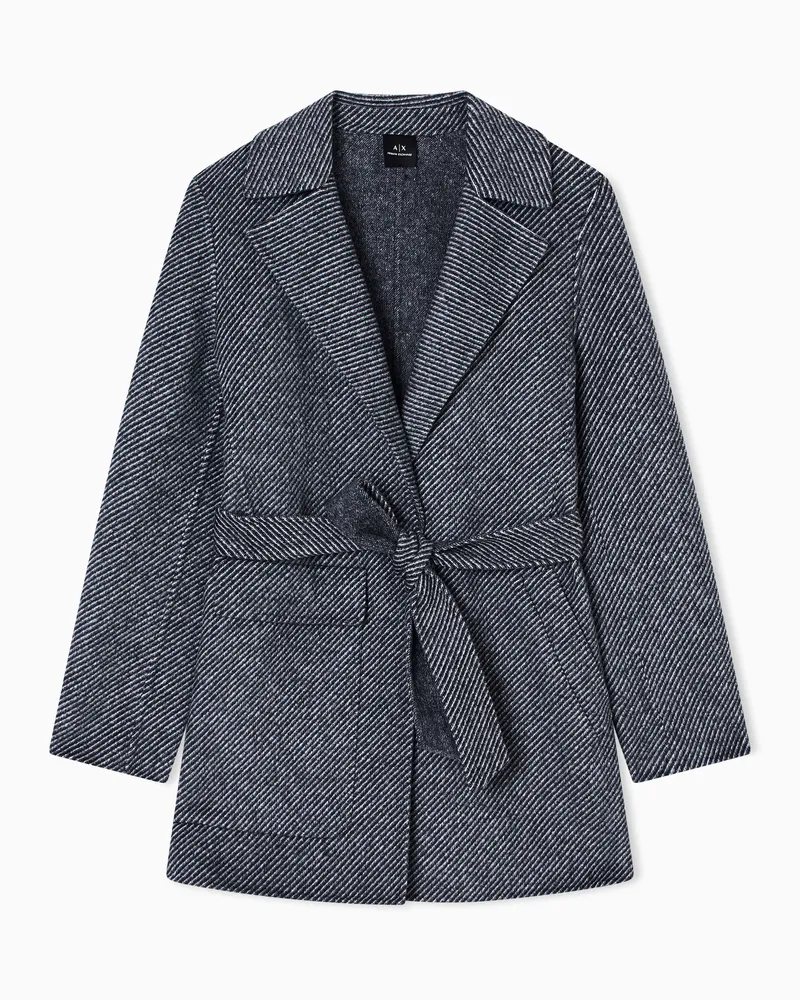 Armani Exchange Caban mit Fischgrätgürtel Grau