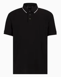 Armani Exchange Poloshirt mit Normaler Passform Aus Merzerisierter Asv-baumwolle Schwarz