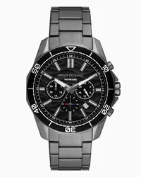 Armani Exchange Anthrazitfarbener Chronograph Aus Edelstahl Grau