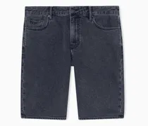 Hellgraue Stretch-Denim-Shorts, 11,50 oz