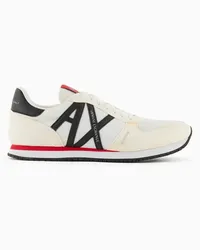 Armani Exchange Sneaker Aus Öko-wildleder, Mesh und Nylon Logo