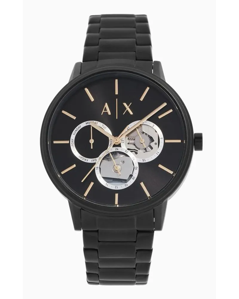 Armani Exchange Uhrenstahlarmbänder Schwarz