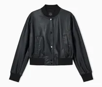Bomberjacke aus Kunstleder