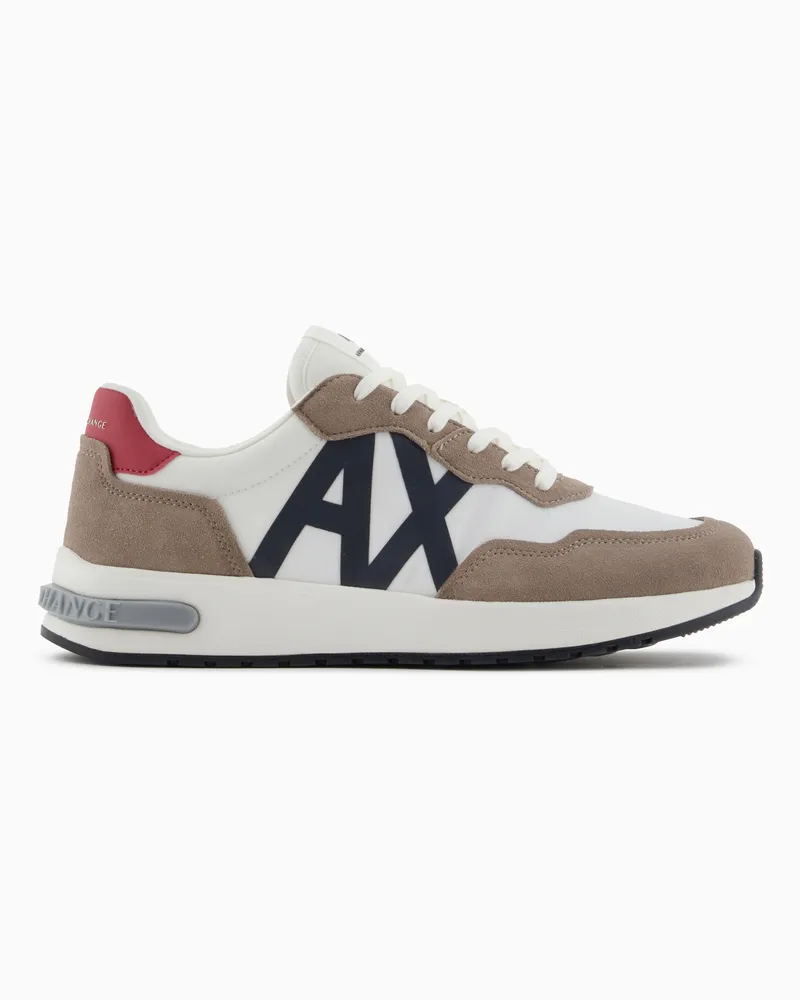 Armani Exchange Sneakers mit Maxi-Logo Braun