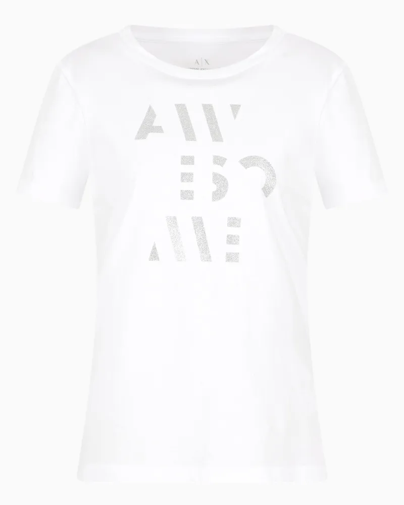 Armani Exchange T-Shirt mit normaler Passform Awesome Weiß