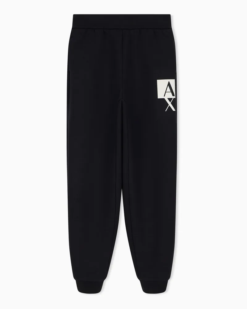 Armani Exchange Jogginghose Up For Party aus recyceltem Scuba-Stretch Schwarz