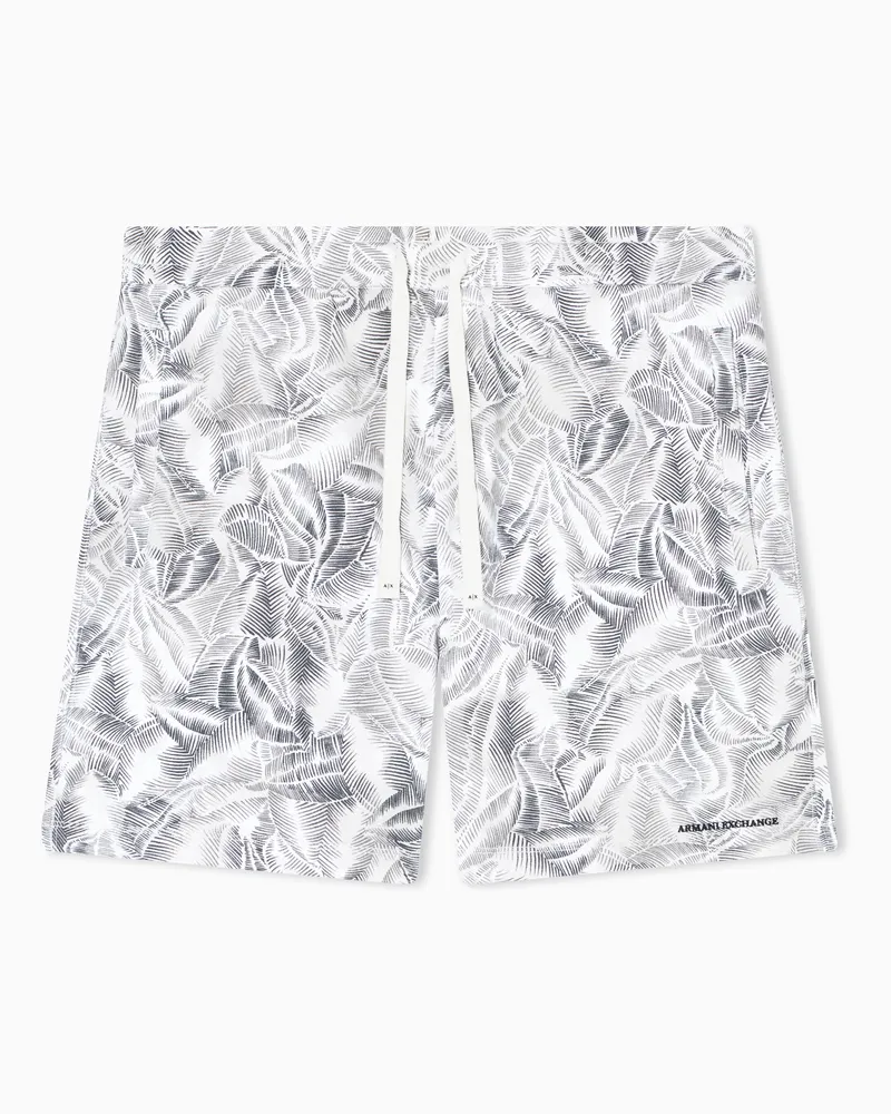 Armani Exchange Comfort Bermuda shorts in Cotton French Terry Beige