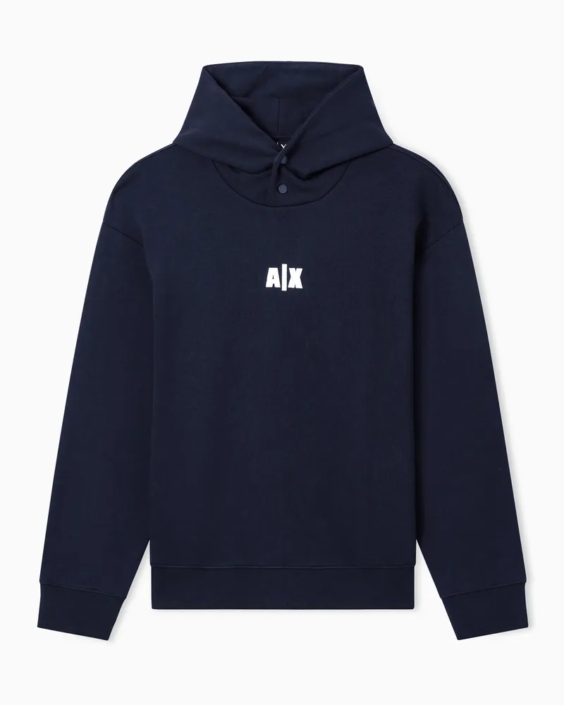Armani Exchange Cotton hoodie Marineblau
