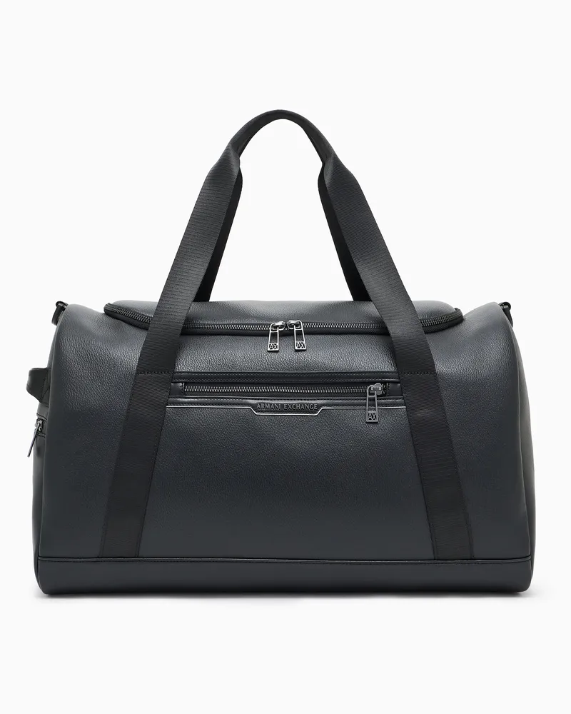 Armani Exchange Seesack aus beschichtetem Material Schwarz
