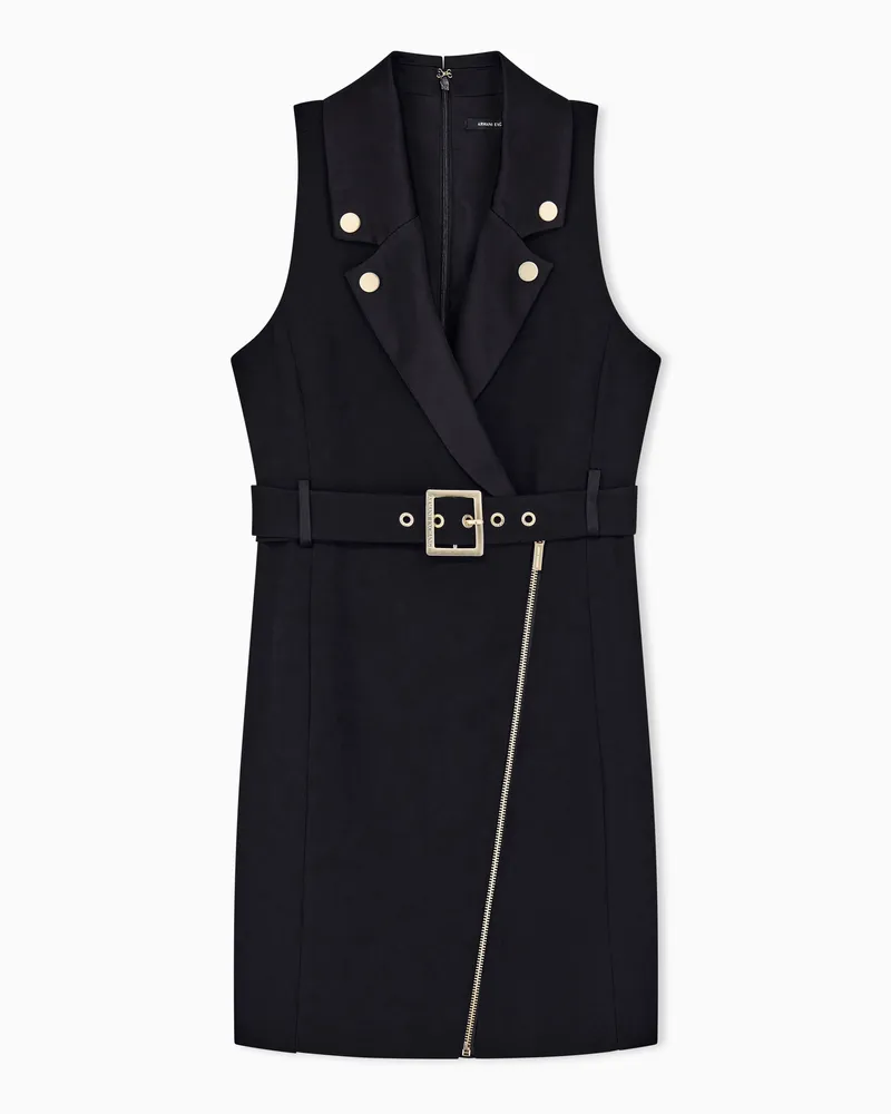 Armani Exchange Blazerkleid Up For Party mit Gürtel und Reißverschluss Schwarz