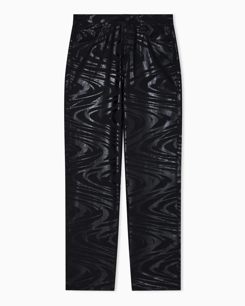 Armani Exchange Jeans mit niedriger Leibhöhe und lockerer Passform in Schattierungen Schwarz