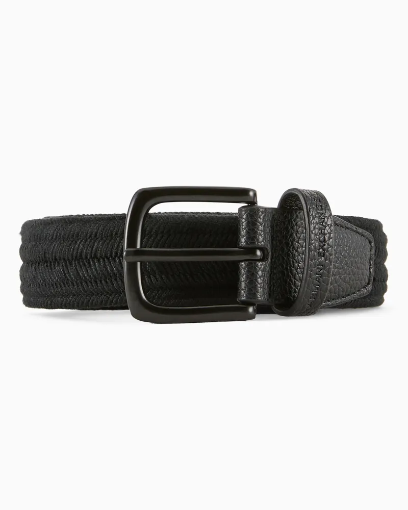 Armani Exchange Technical fabric belt Schwarz