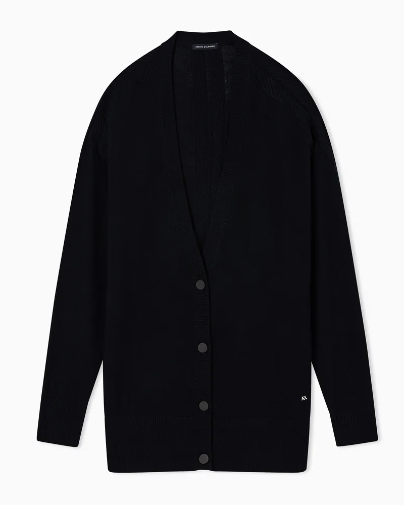 Armani Exchange Cardigan in technical fabric Schwarz