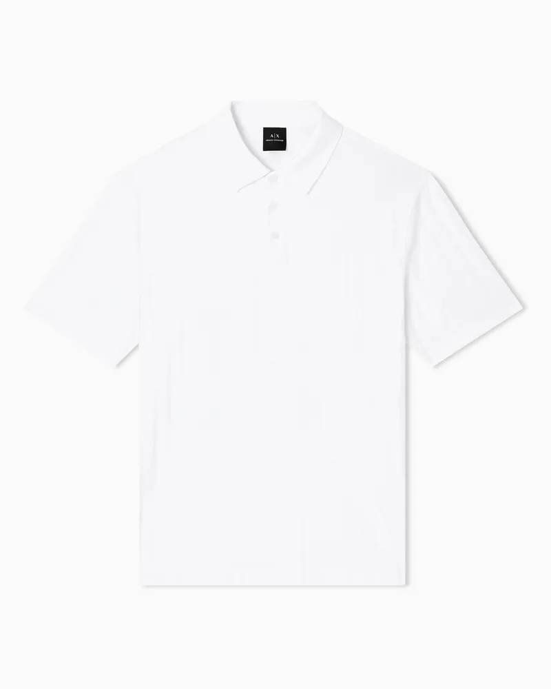 Armani Exchange Poloshirt im Regular Fit aus merzerisierter Baumwolle Weiß