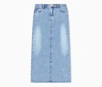 Langer Jeansrock aus Lyocell-Baumwolle