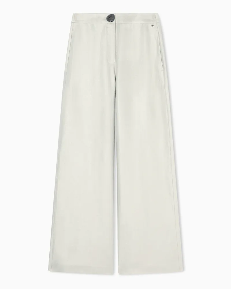Armani Exchange Weit geschnittene Leinen-Twillhose Beige