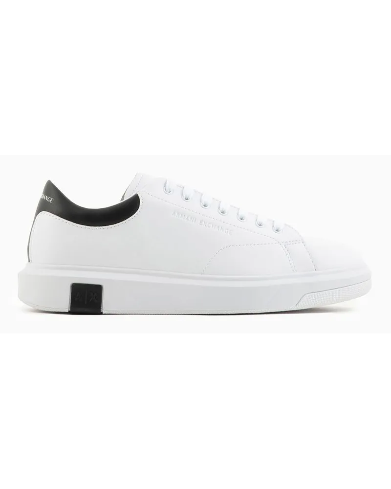 Armani Exchange Action-sneakers Aus Leder Bianco