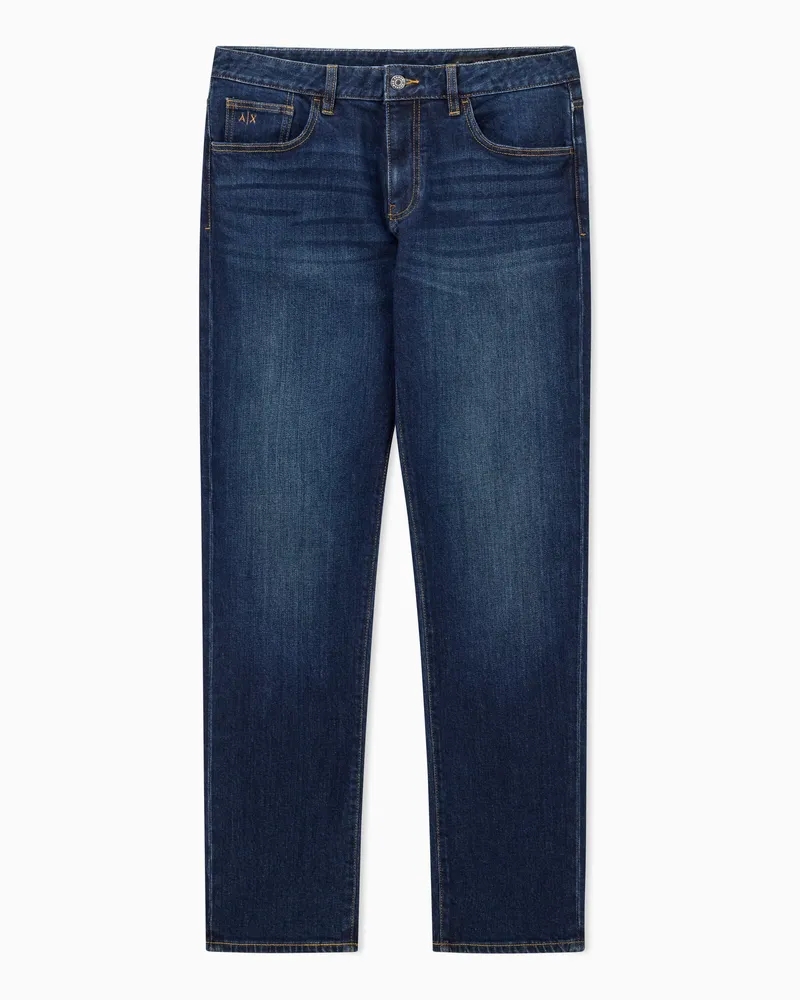 Armani Exchange Straight-Fit-Jeans aus Comfort-Denim Blau