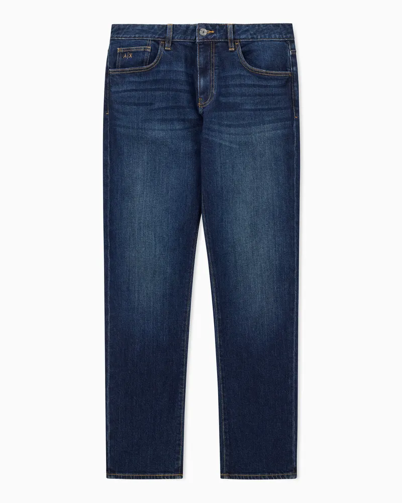 Armani Exchange Straight-Fit-Jeans aus Comfort-Denim Blau